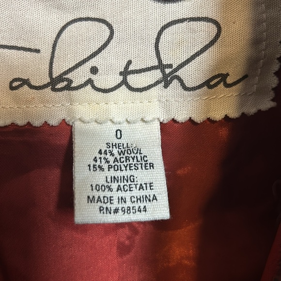 Anthropologie Tabitha Blue Waist Tie Tweed Ruffle Collar Plaid Wool Blazer Sze 0 - Picture 9 of 16